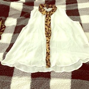 White and Leopard shirt